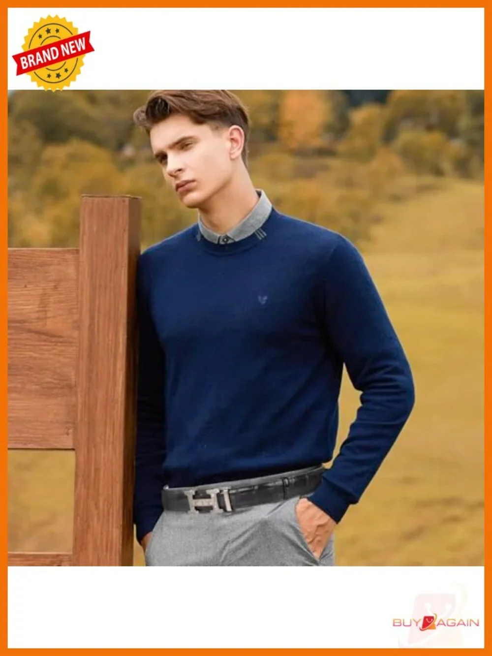 Genuine Leather Dress Belt with Automatic Buckle Business Formal